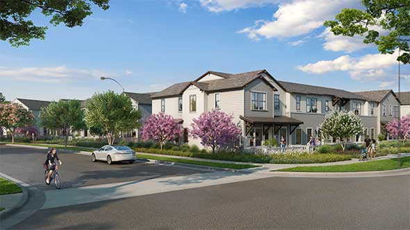 Heritage at Vinedo street scene rendering.